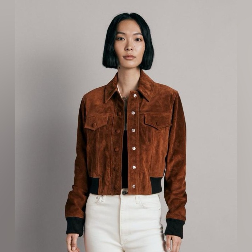 Rag & bone Women's Brown Suede Dionne Jacket in Small